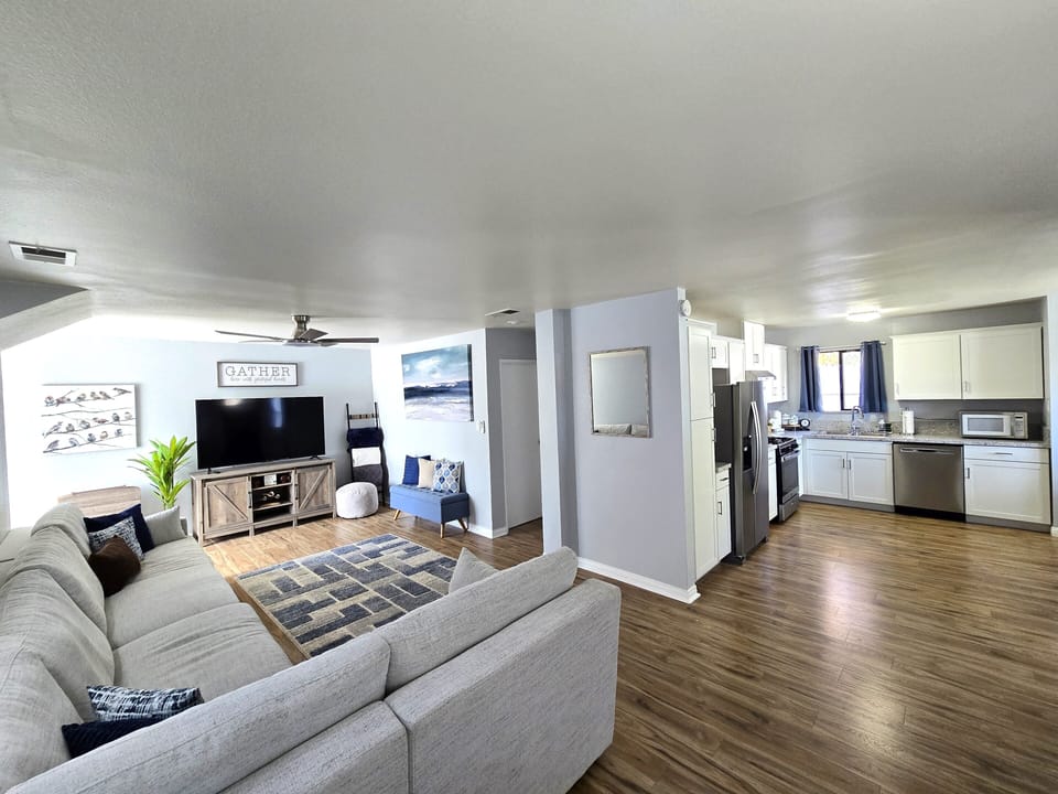 Living Room and Kitchen - Sunset Villa