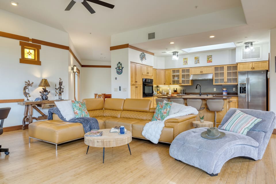 Comfortable seating in the living room.