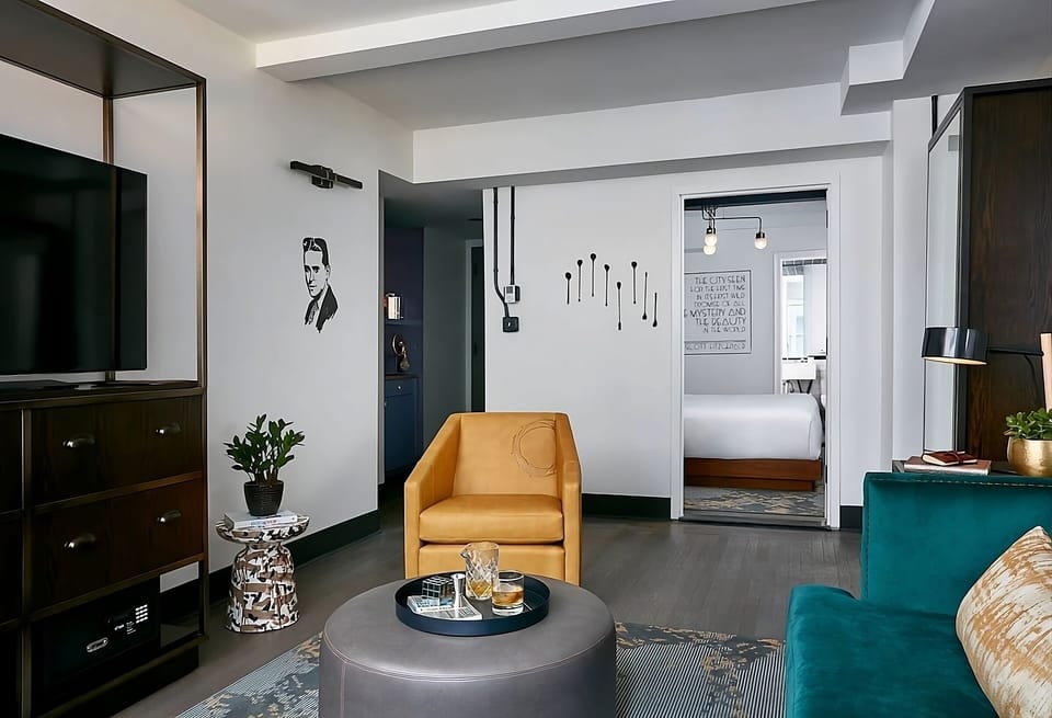 Relax in a stylish sitting area with space to spread out.