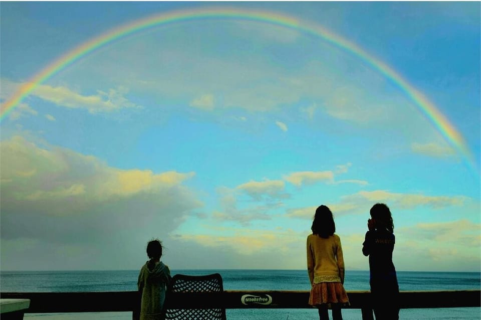 By the Surf Club, the biggest rainbow ever!