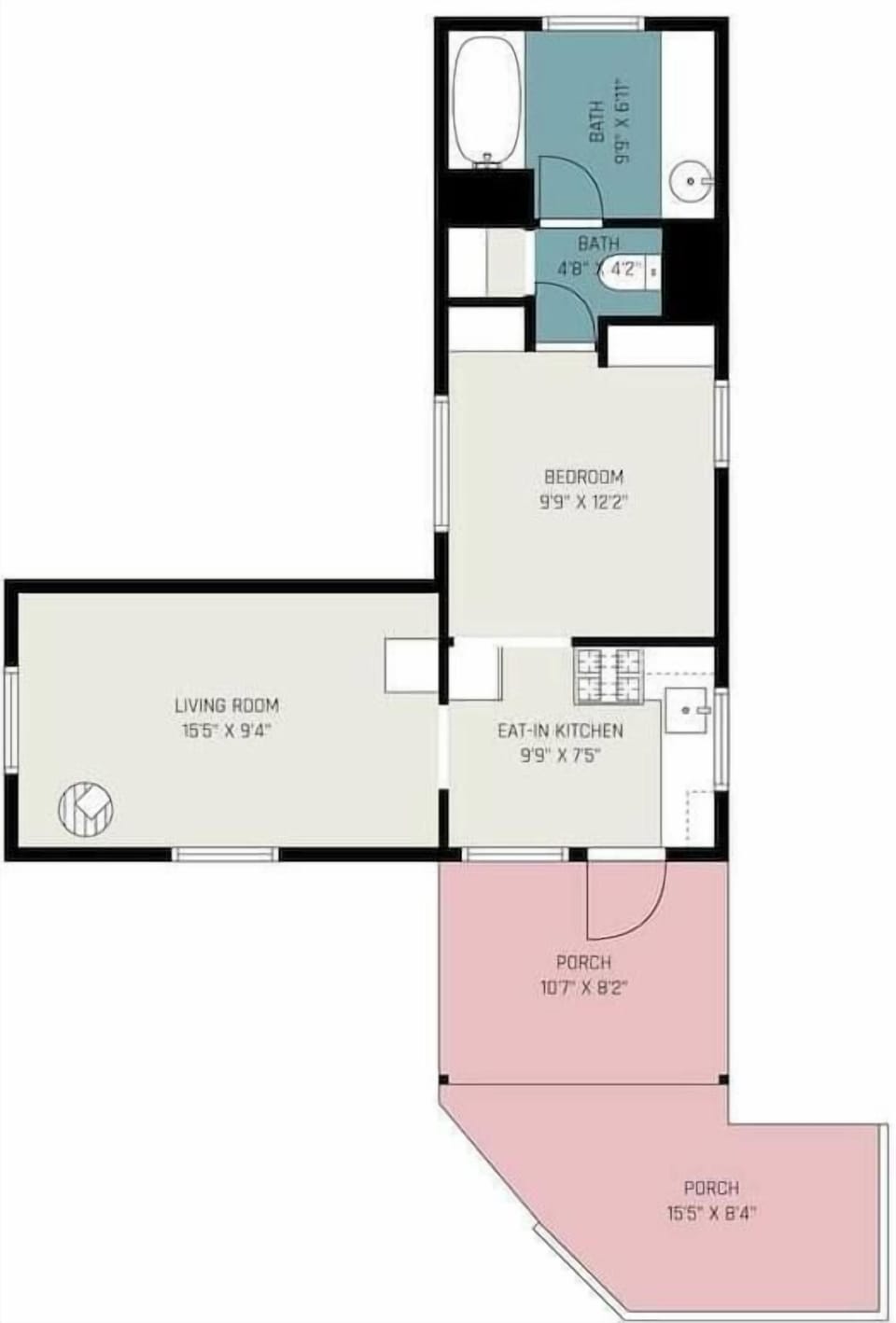 Floor plan of Machin's cottage #3.