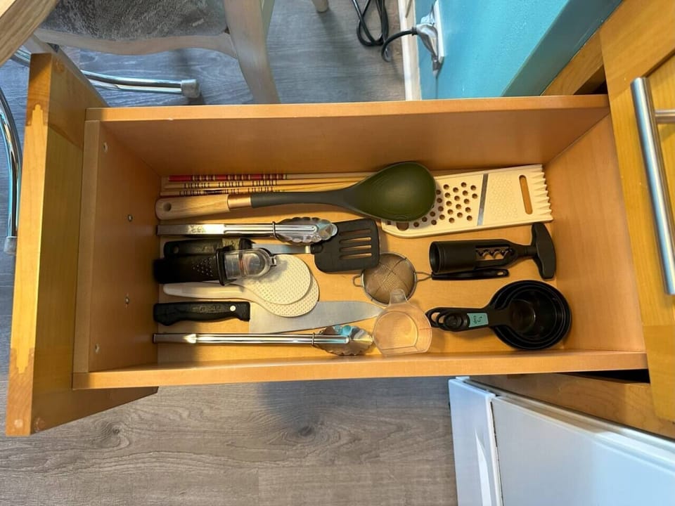 First unit, cooking utensils