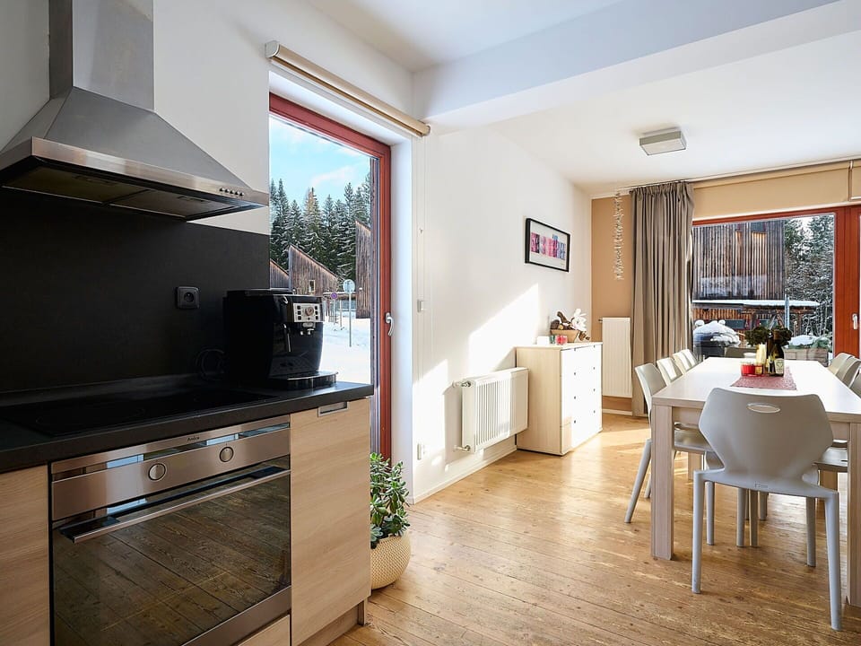 Furniture, Interior Design, Flooring, Kitchen, Kitchen Appliance, Wood, Floor, Major Appliance, Home Appliance, Room