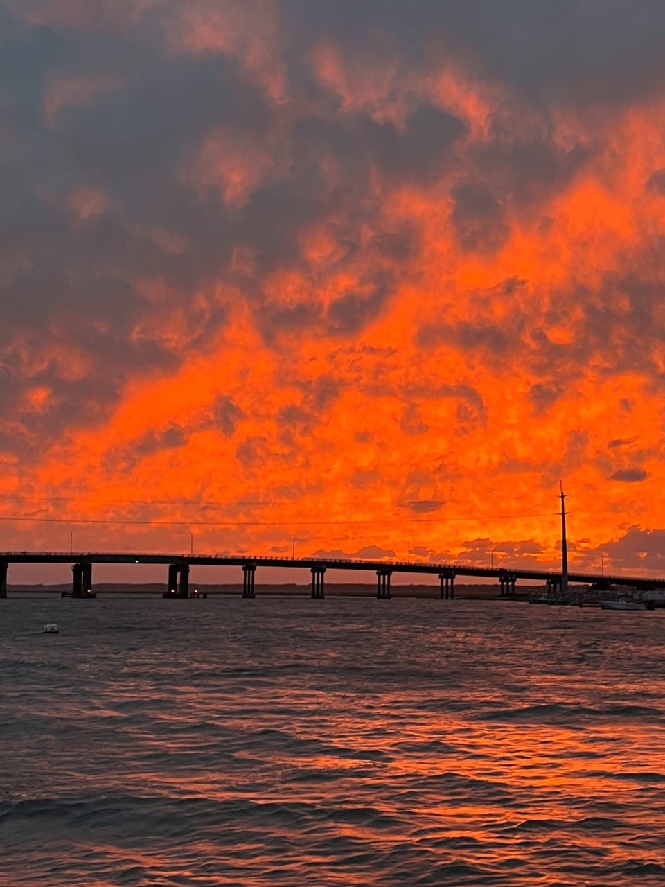 Sunset at Ingram Thorofare Bridge