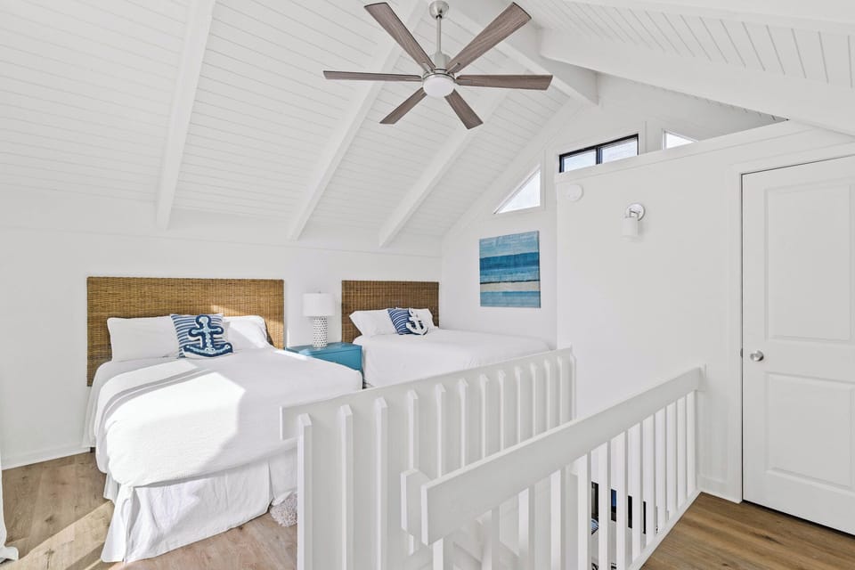 Upper Level Guest Bedroom with Two Double Beds