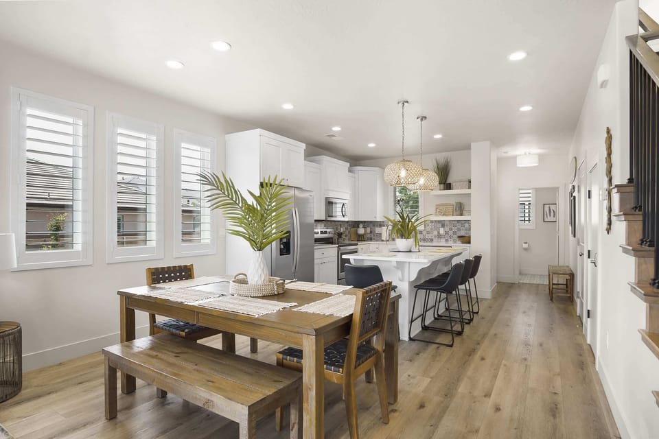 Dining and kitchen area