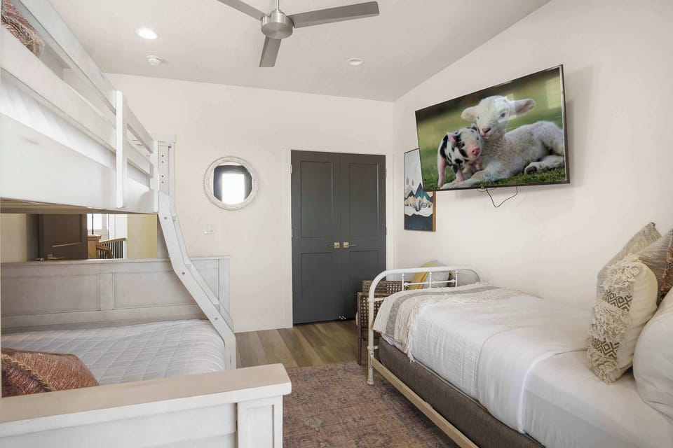 Bedroom #2 with Bunk Bed Full/Twin plus a Twin Bed