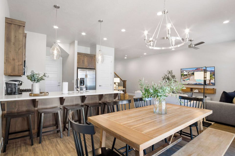 Dining table with seating for 6
