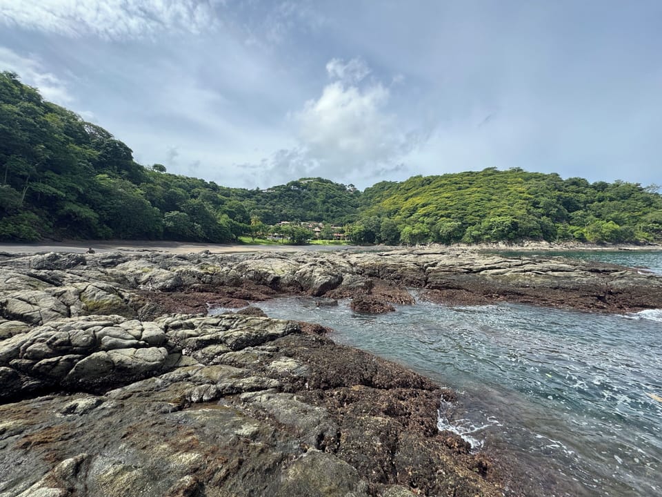 Beach at Bahia Pez Vela at low tide.  Just below Villa Amor Azul.