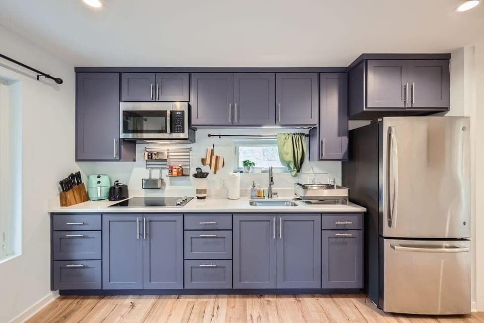 Whether you're cooking or bringing back local treats, this kitchen has you covered.