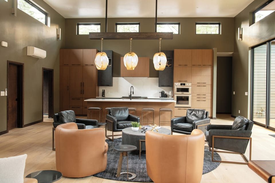 Looking into the kitchen