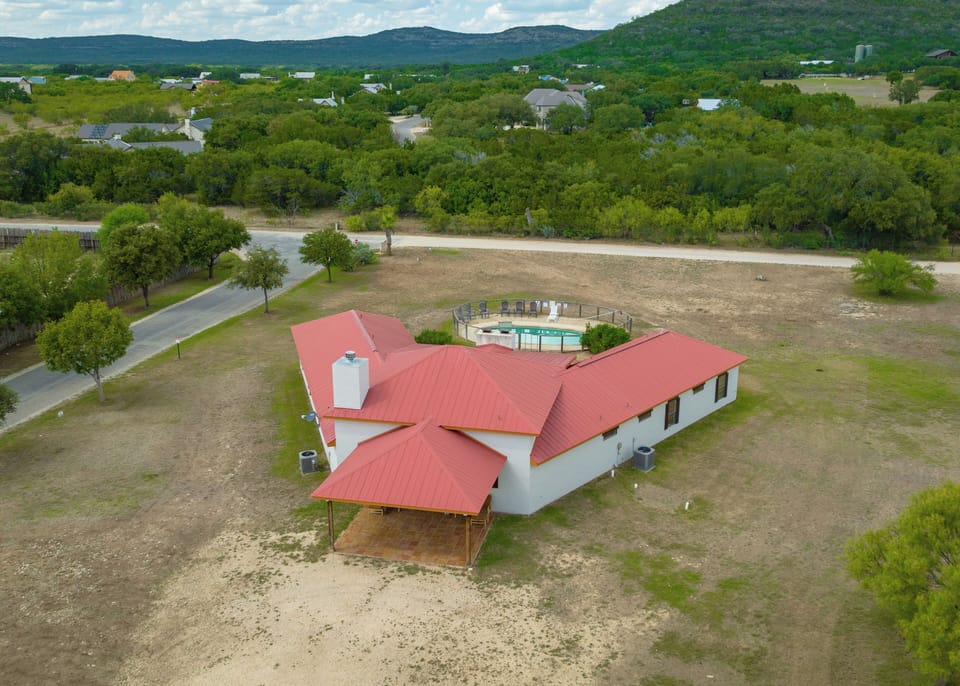 Aerial view of house