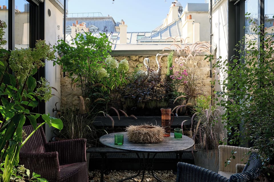 The patio is the loft's central piece.