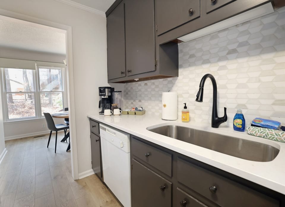 Kitchen-Galley style with quartz modern countertops