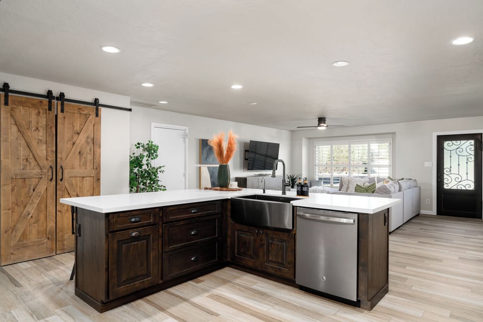 Open floor plan for the main living areas.