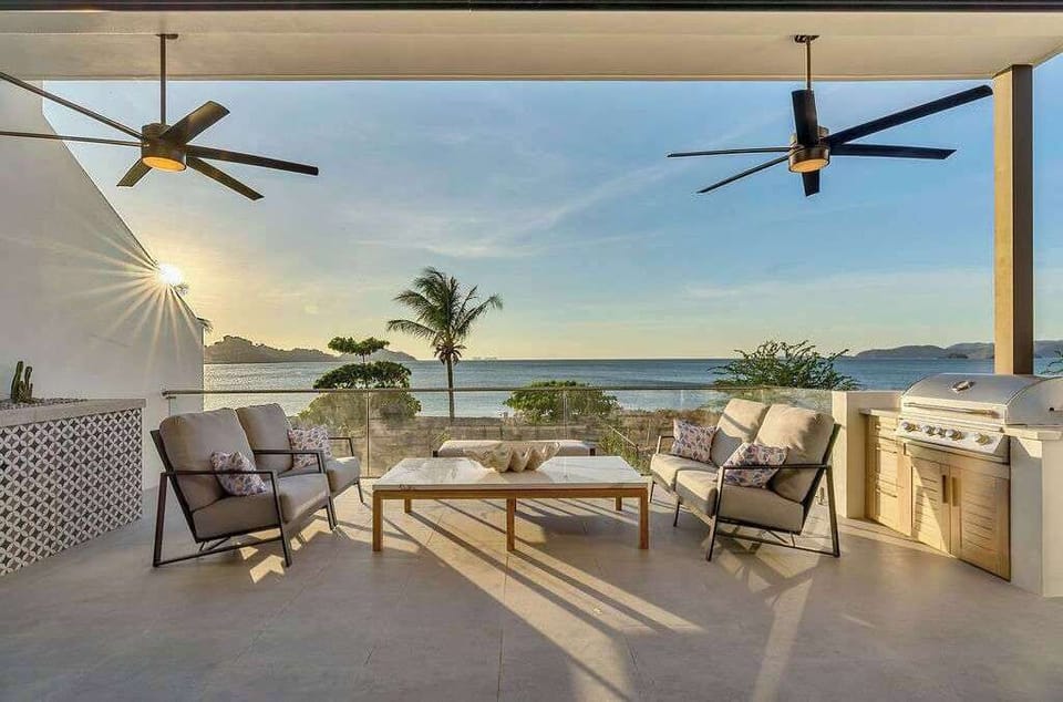 Outdoor Patio with BBQ Grill: Dinner hits different when the sky joins in.