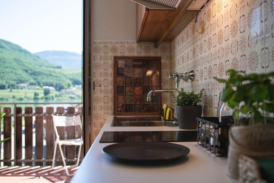Cooking with a view of Lake Kaltern