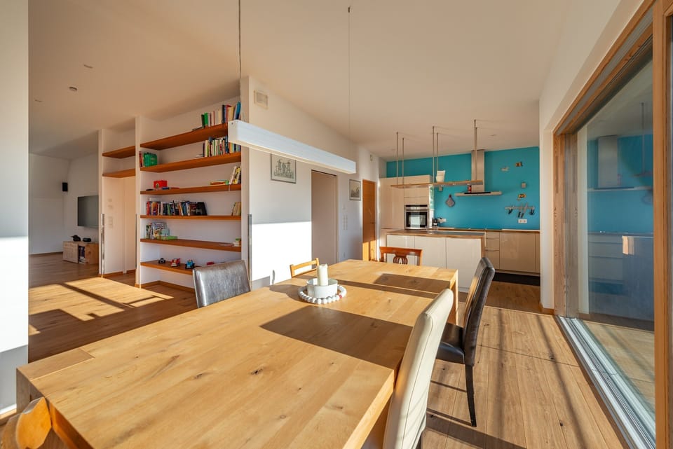 Large dining table for the whole group
