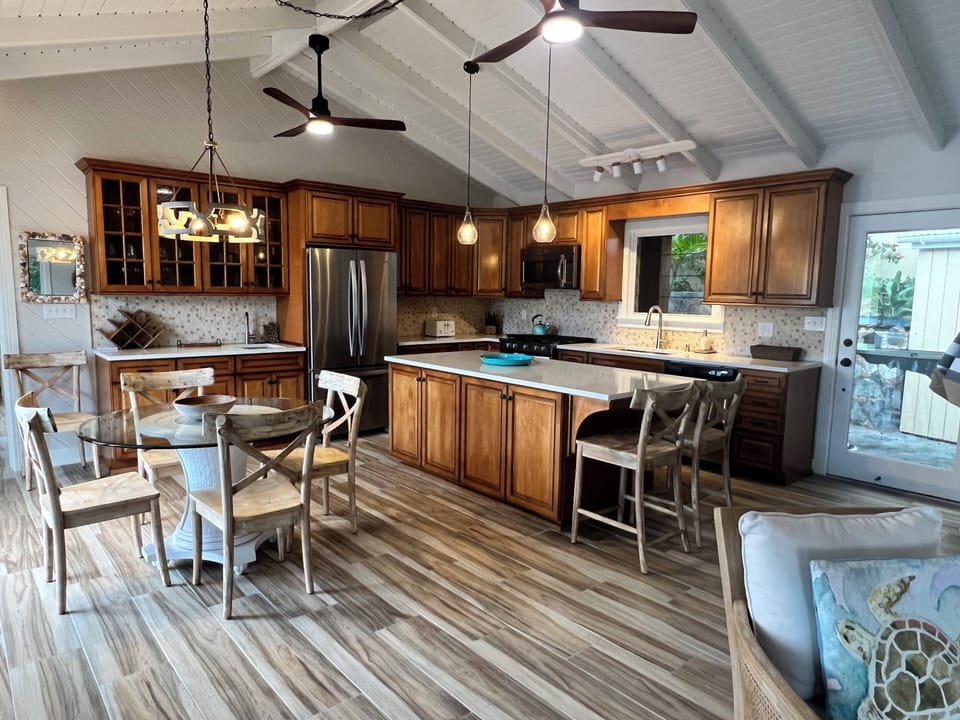 Kitchen and living room space
