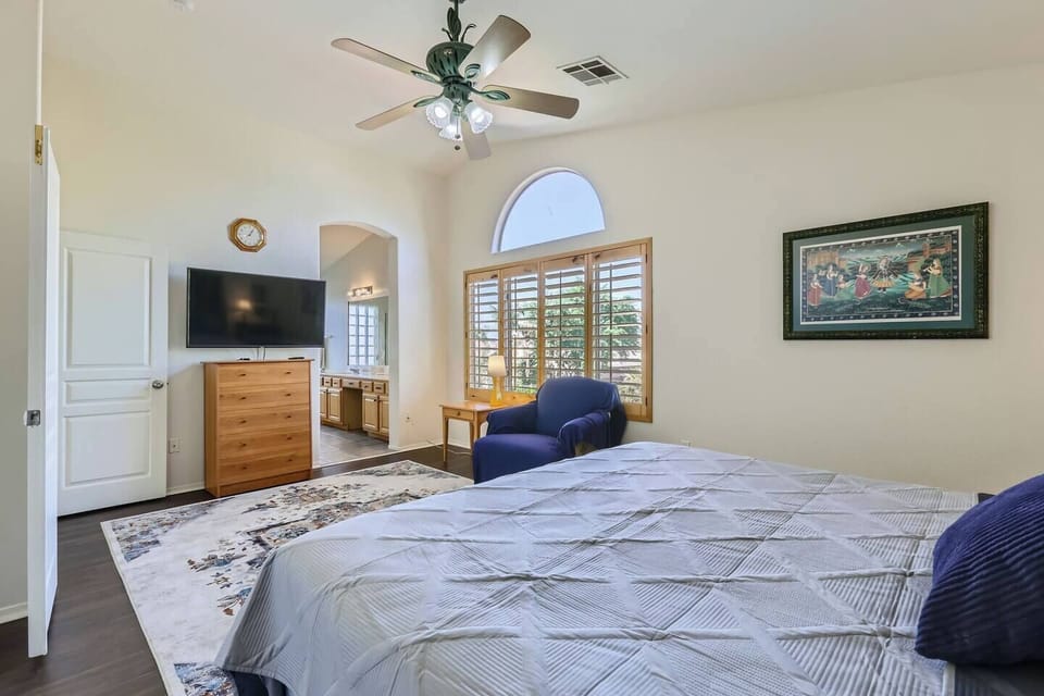 Master Bedroom has 50 inch TV