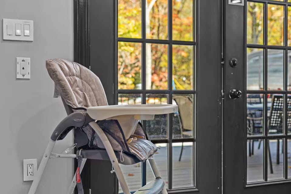 High chair provided to make traveling with your little ones easy and comfy.