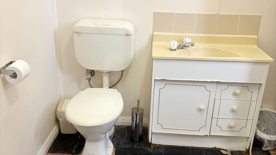 Separate bathroom. 