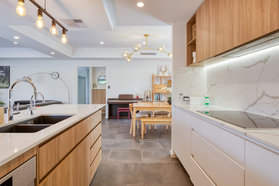 Enjoy open plan lounge, dining and spacious kitchen