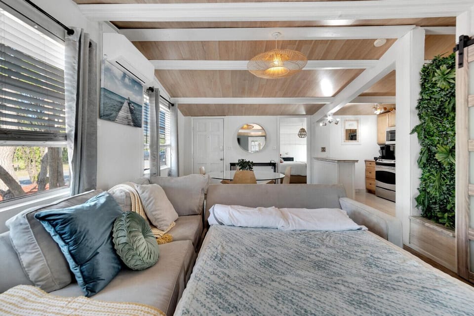 Pull out full size sofa bed.