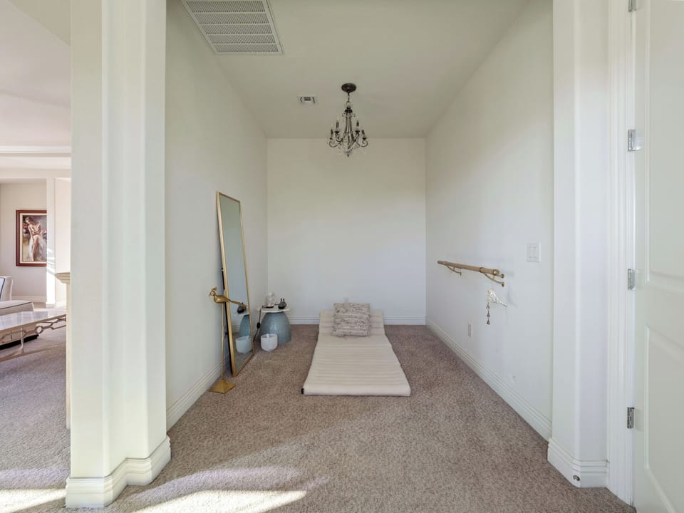 Yoga nook in the master bedroom