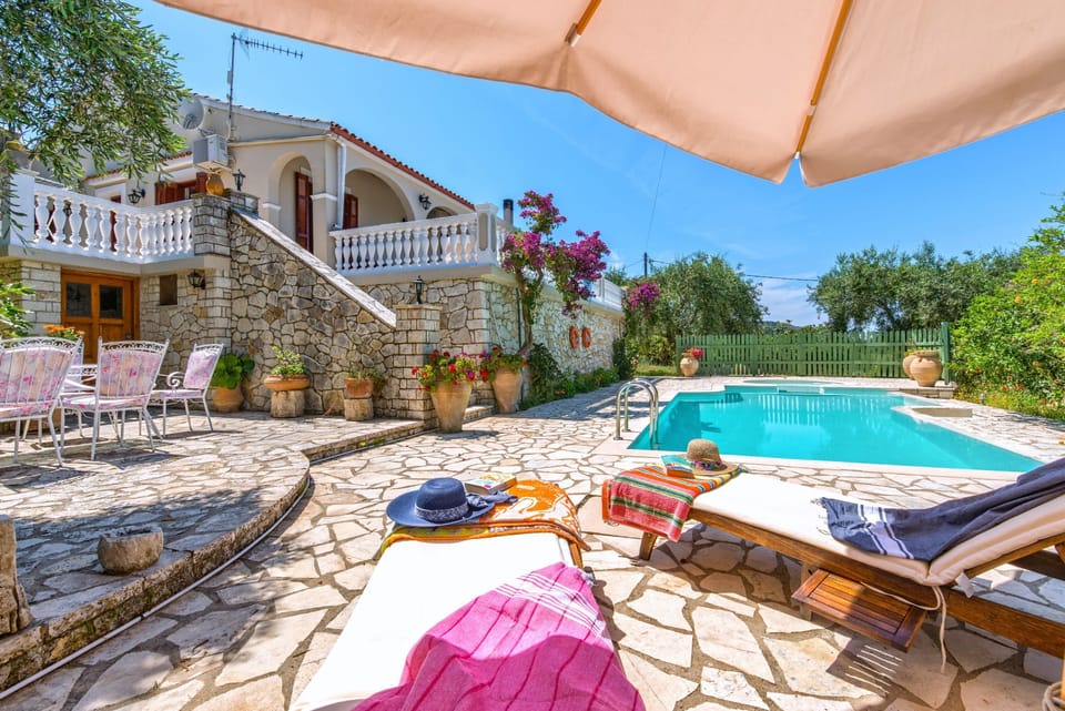 The pool area