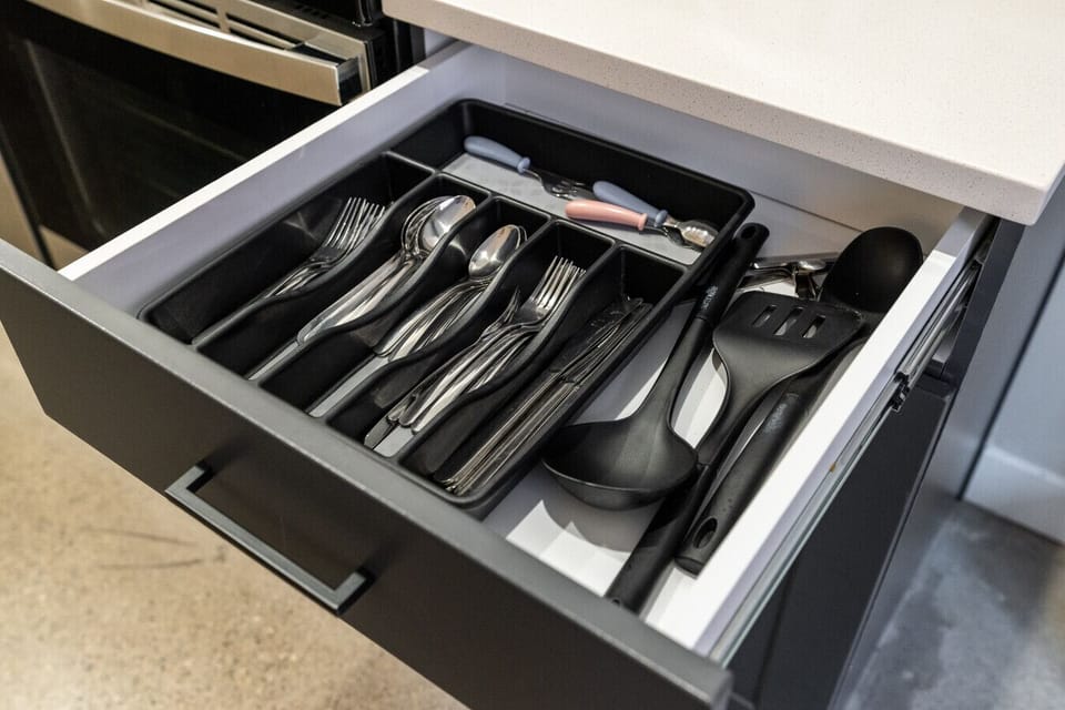 Fully equipped kitchen with all the tools you need for a perfect culinary experience. Enjoy the convenience of having everything at your fingertips!
