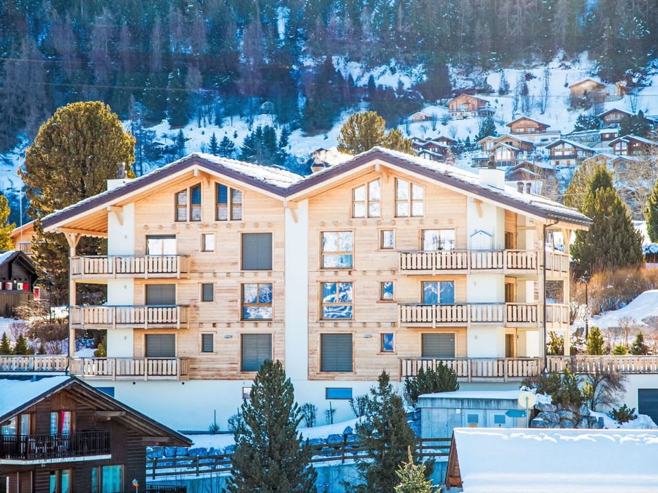 Architecture, Apartment, Residential Area, Home, Balcony, Condominium, Hotel, Winter, Mountain Village, Snow