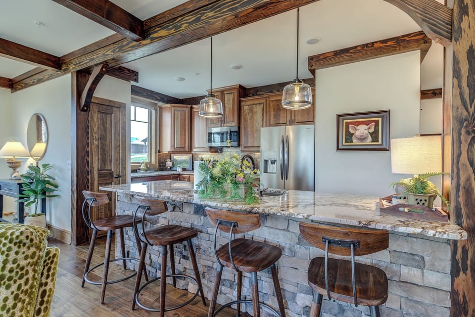 Kitchen--- Bar Area, Four Bar Stools