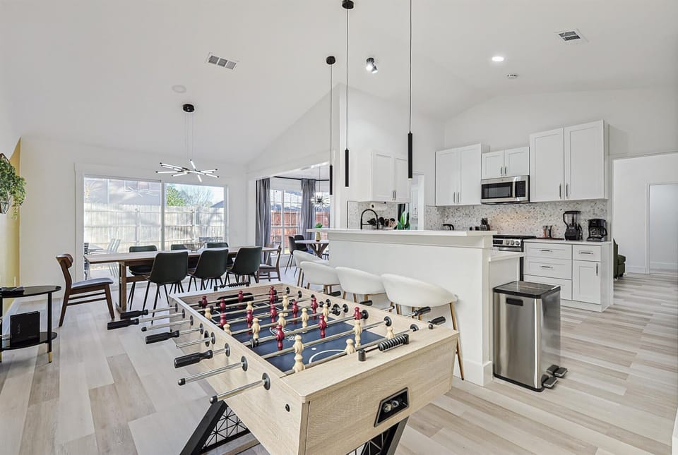 Feeling a bit competitive? Warm up those wrists, ready those lightning-fast reflexes, and challenge your companionships to some exciting foosball matches!