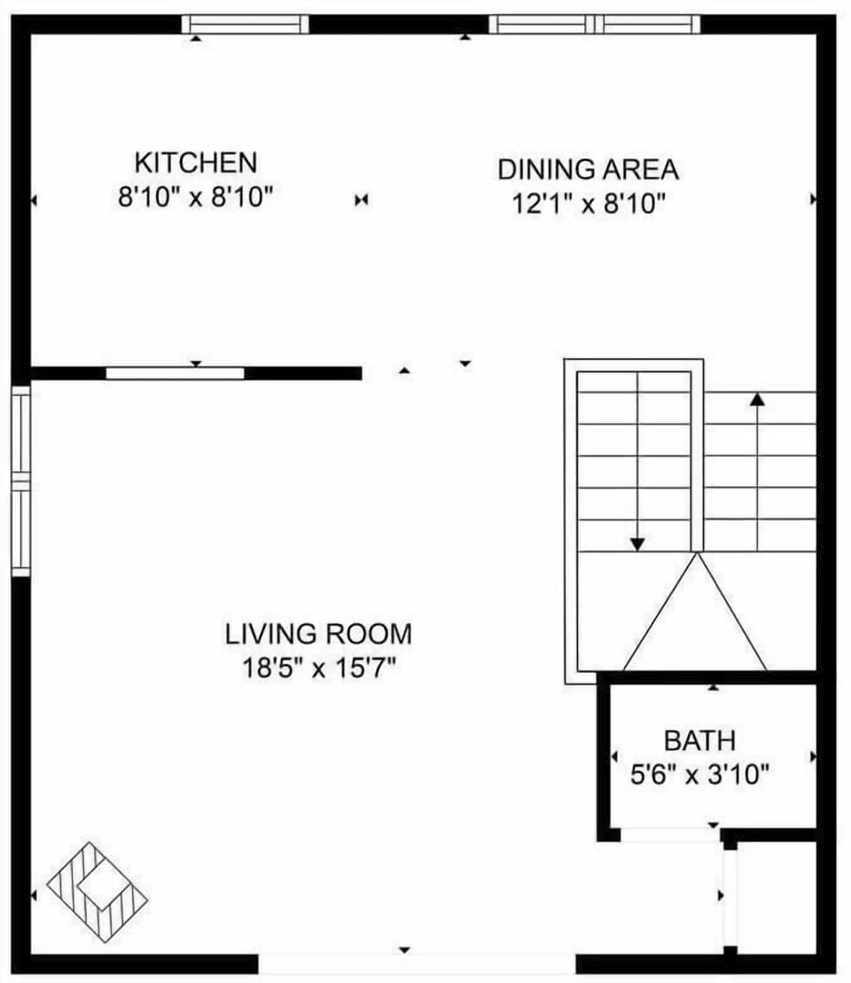 Cozy Ski-In Ski-Out Big Mountain Condo 2nd Floor Layout
