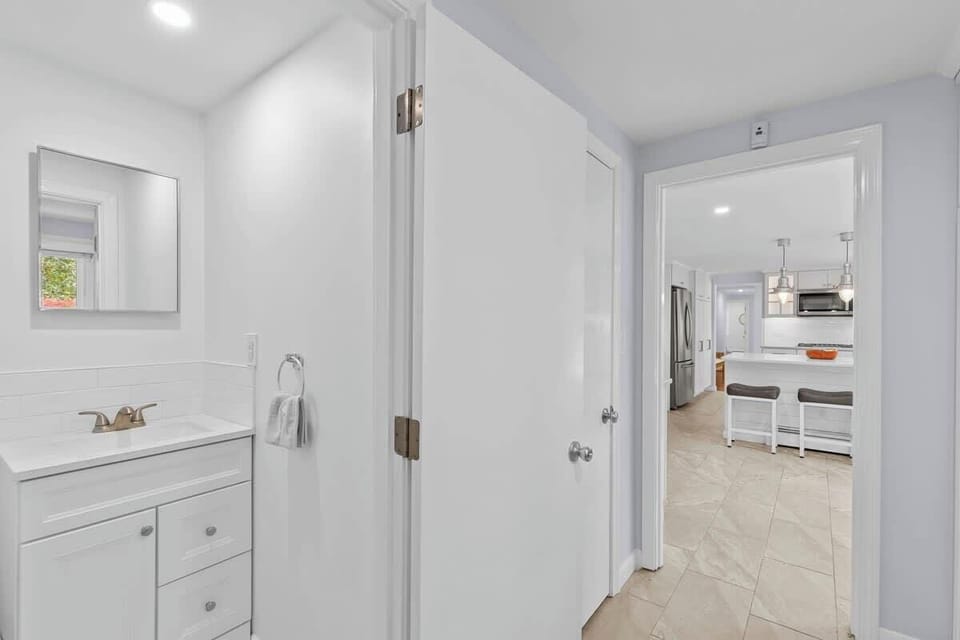 Half bathroom off of the kitchen