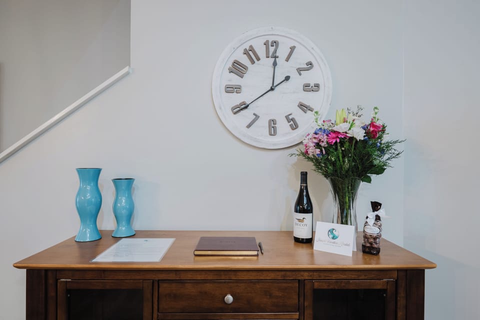 All guests receive a complimentary bottle of wine upon arrival.