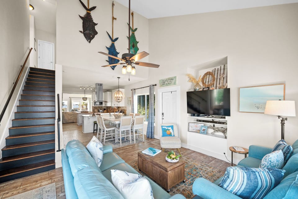 Living Room opens up into the dining room. 