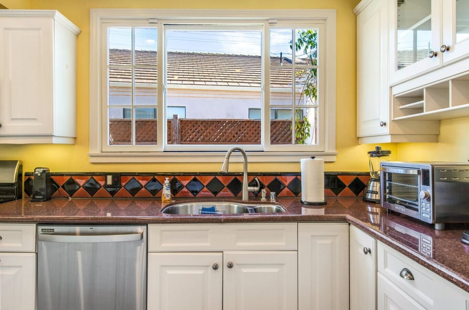 Fully stocked kitchen with cooking supplies