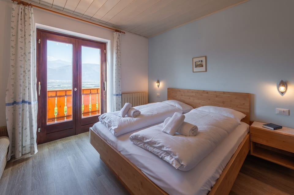 Bedroom in warm wood