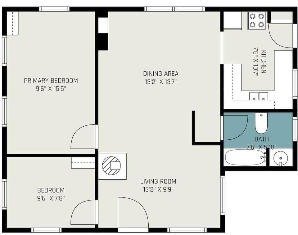 Floor plan for cottage #10