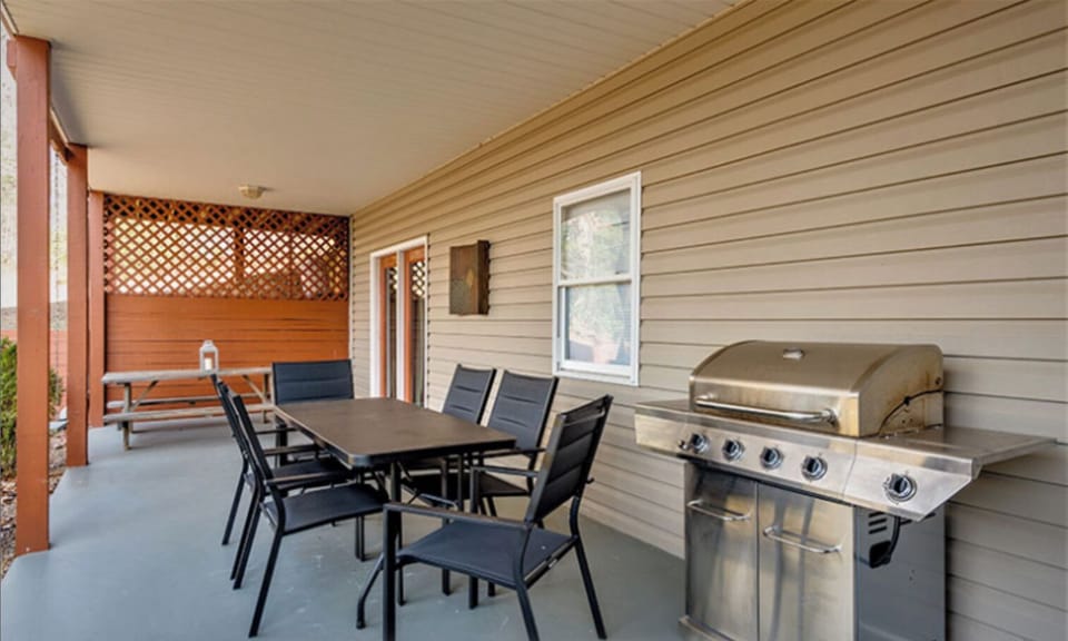 Patio with Gas Grill and Outdoor Dining Table