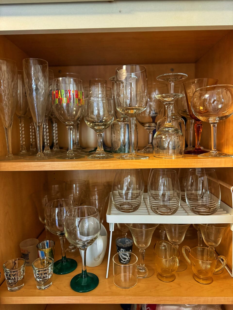 plenty of dishes and glasses