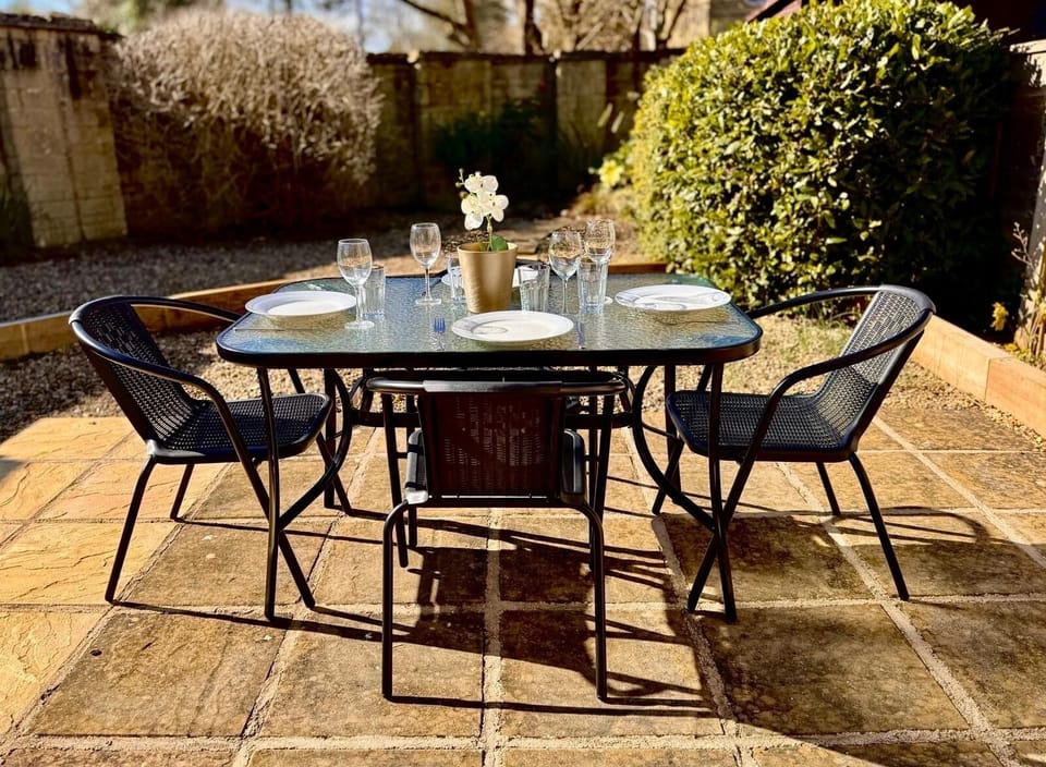 Seating in the rear garden