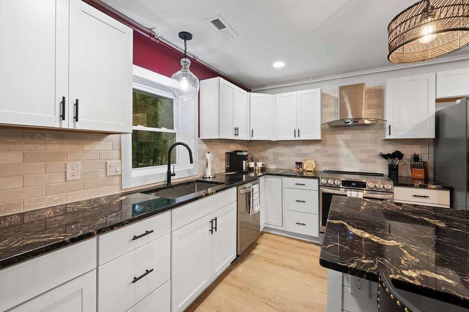 Our fully stocked kitchen