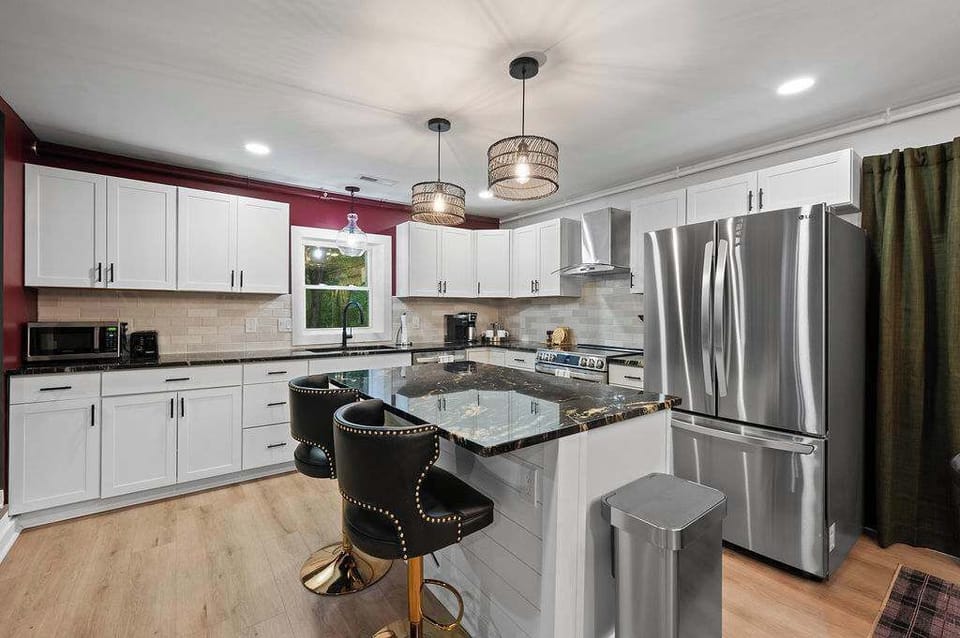Enjoy the perfect blend of style and functionality with our large island featuring high seating for relaxed dining