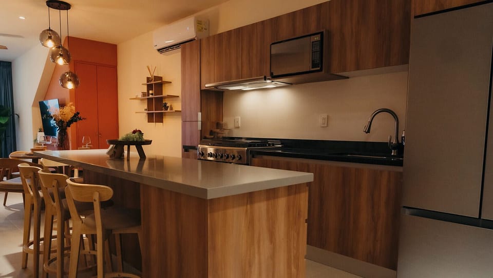 Fully equipped kitchen, ready for your culinary creations.