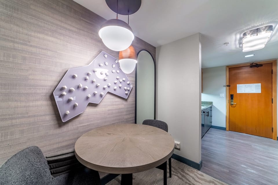 Dining area open to kitchen.