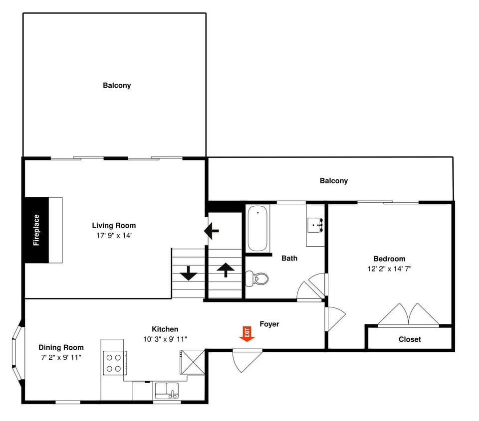 The Squirrel's Nest Floor Plan - Second Floor
