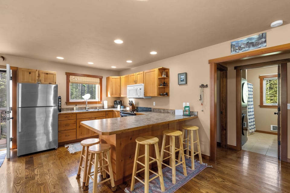 Cooking up a storm in my favorite space! This kitchen is where the magic happens, from morning coffee to late-night snacks.